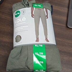 Lole Size XL Green and Blue 2 Pack of Men's Jogger Style Lounge Pant